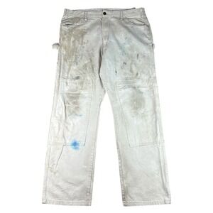Dickies Double Knee Carpenter Paint Splatter Pants Men 36x30 Distressed Workwear